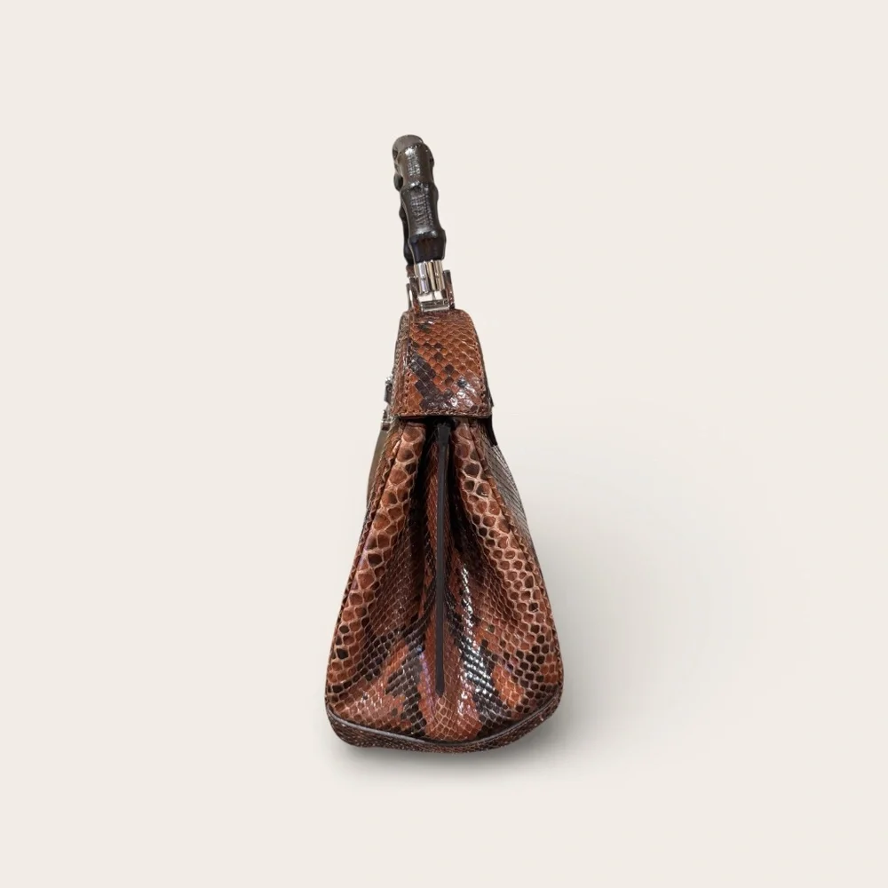 Gucci Lady Lock Python Top Handle Bag - Picture 4 of 14